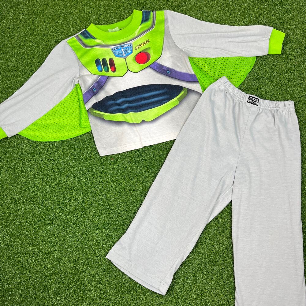 Vintage Disney Toy Story Buzz Lightyear Costume Pajama Set Sz 4T